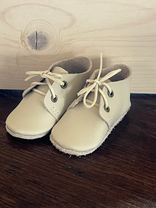 Natural Leather Baby Shoes Oxford Crib Shoe