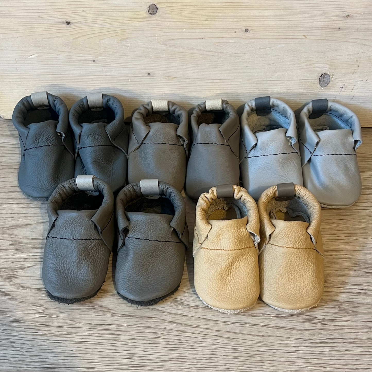 Natural Leather Baby Shoes Moccasin Crib Shoe