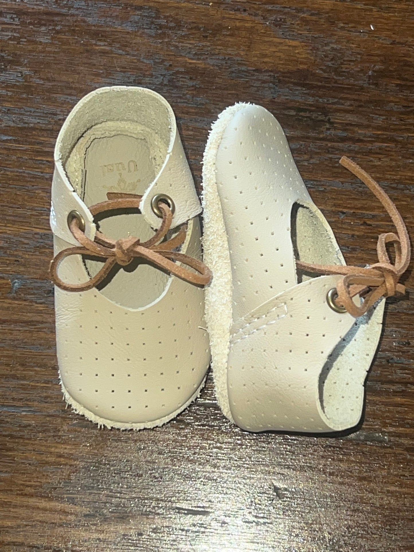 Natural Leather Baby Shoes Mary Jane Crib Shoe