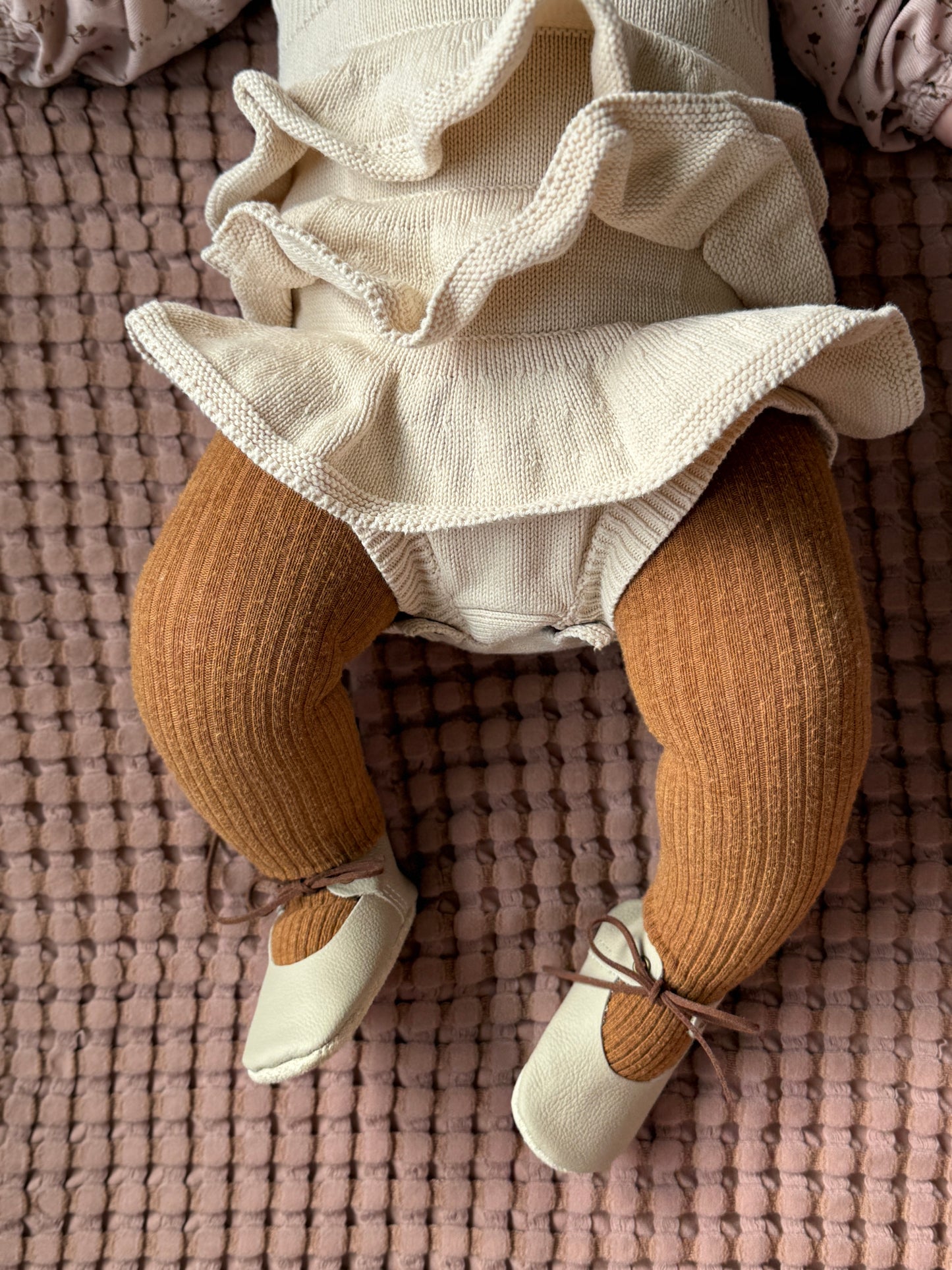 Natural Leather Baby Shoes Mary Jane Crib Shoe