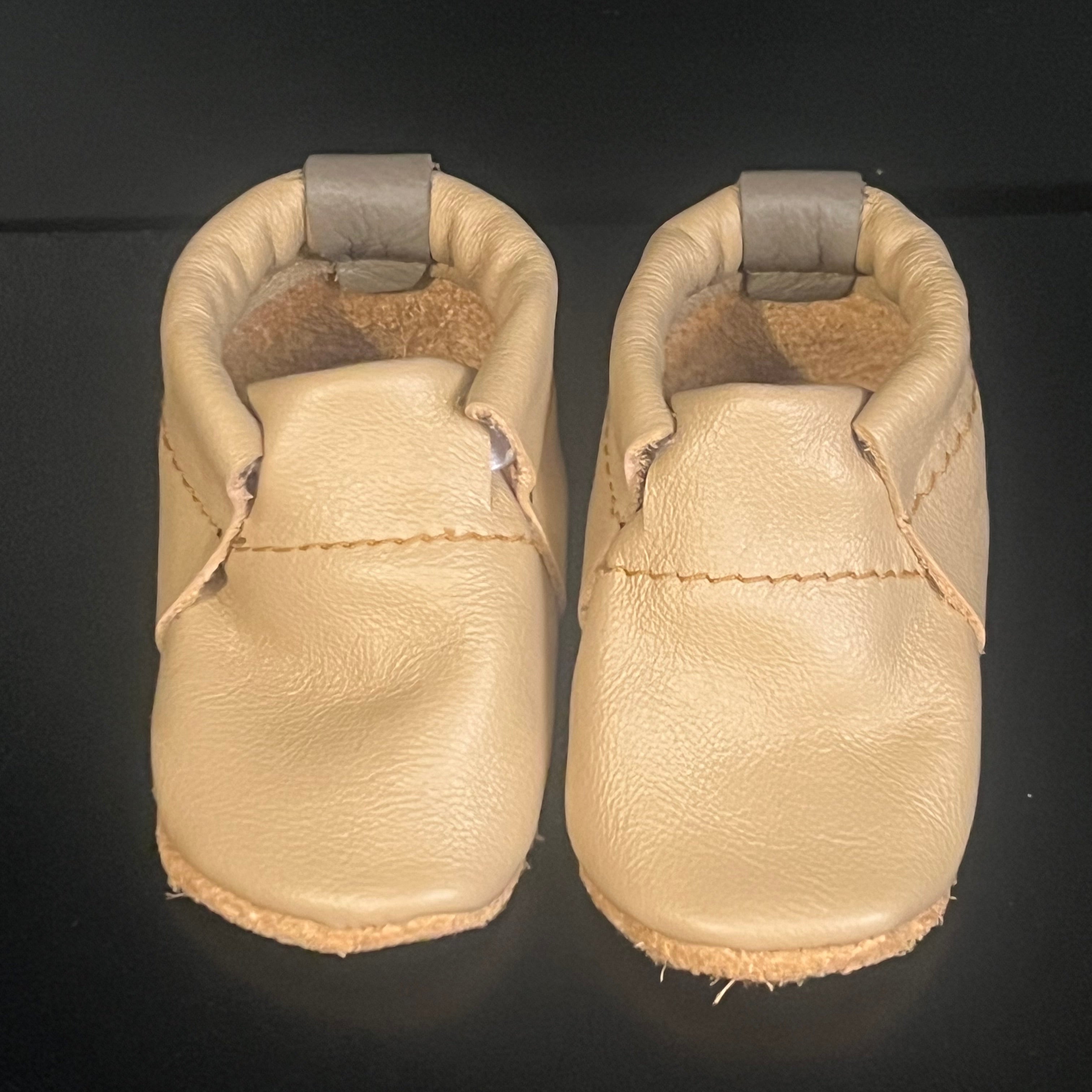 Natural Leather Baby Shoes Moccasin Crib Shoe