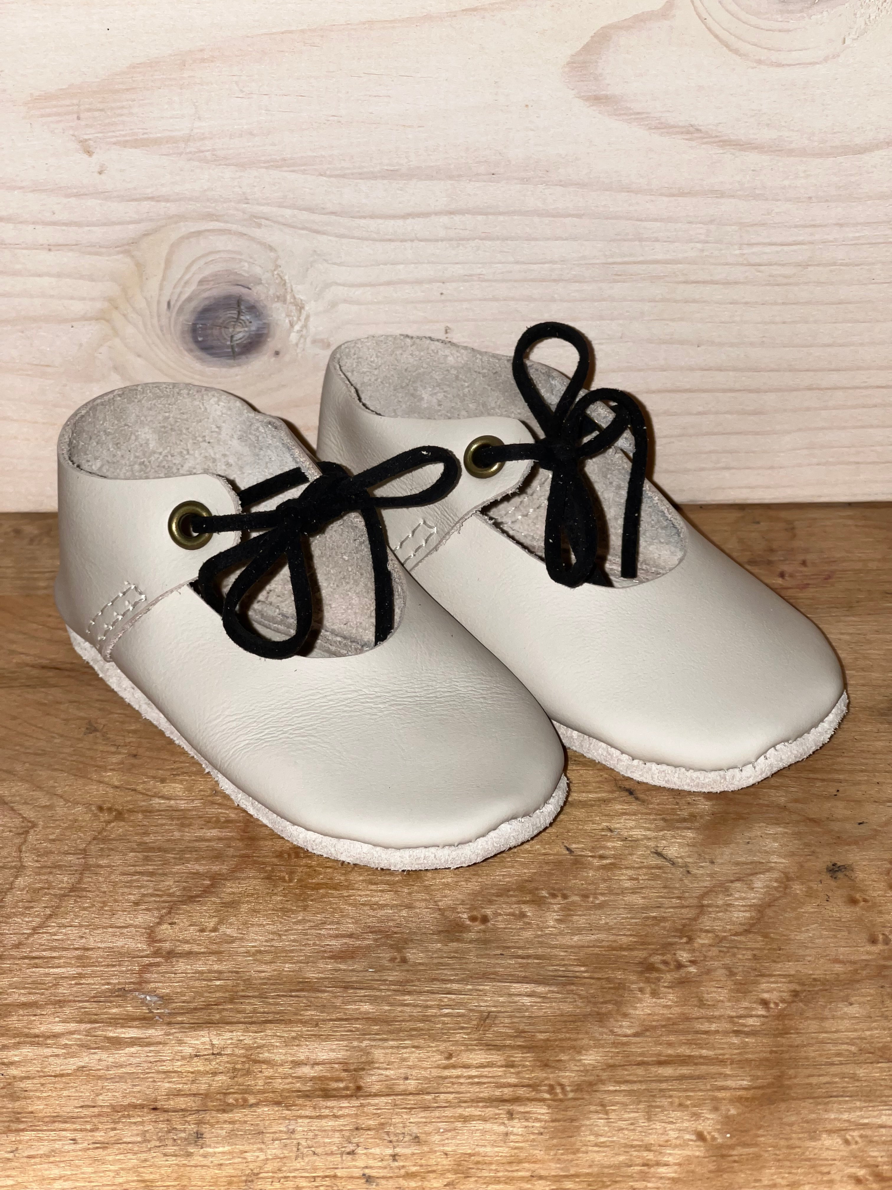 Natural Leather Baby Shoes Mary Jane Crib Shoe