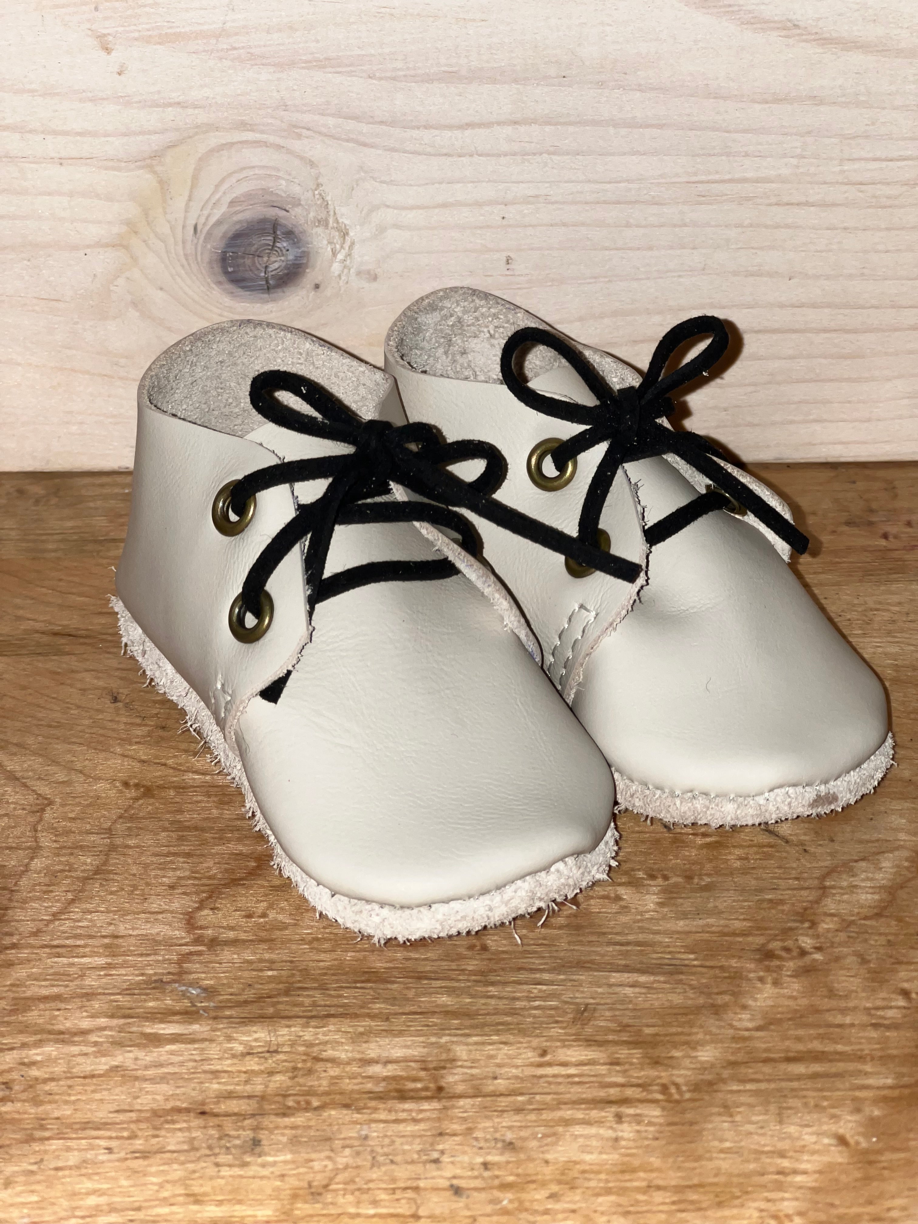 Natural Leather Baby Shoes Oxford Crib Shoe