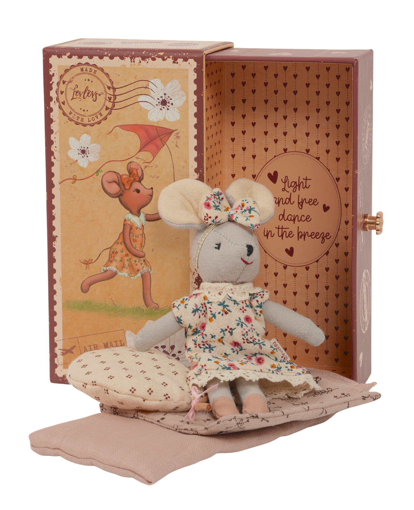 Levlovs Mouse Chloe in Stamp Holder Box with Bedding  
