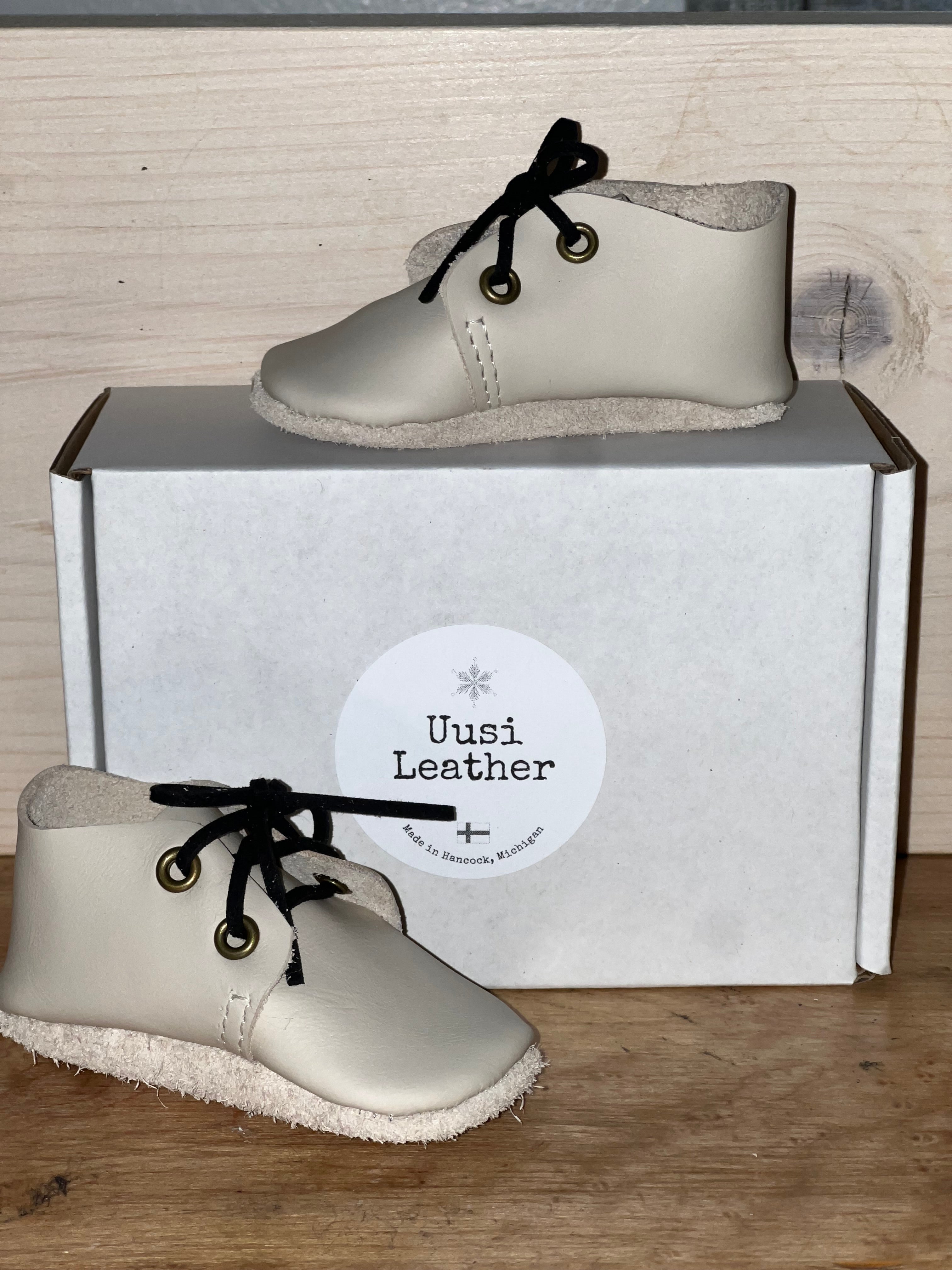 Natural Leather Baby Shoes Oxford Crib Shoe