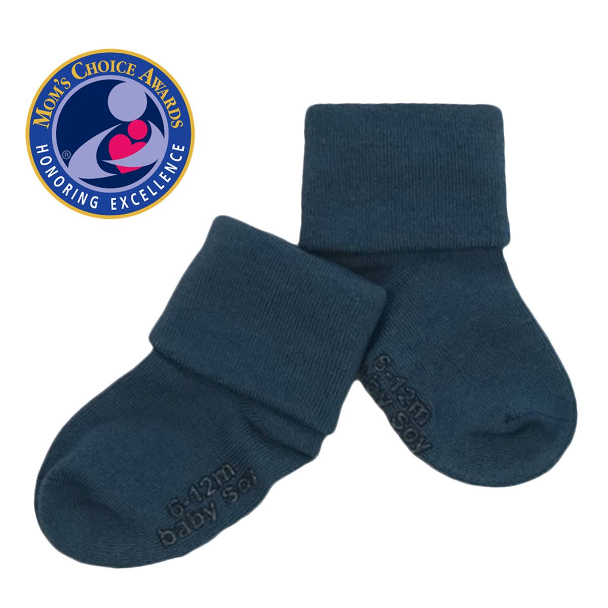 Babysoy Modern Stay on  Socks: Indigo