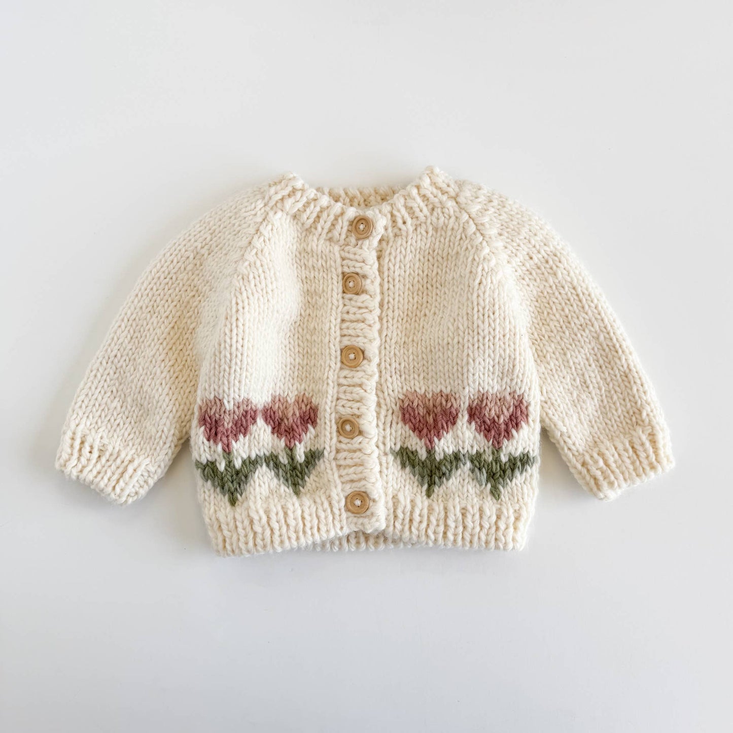 Tulip Flower Knit Cardigan Baby Kid Sweater Apparel