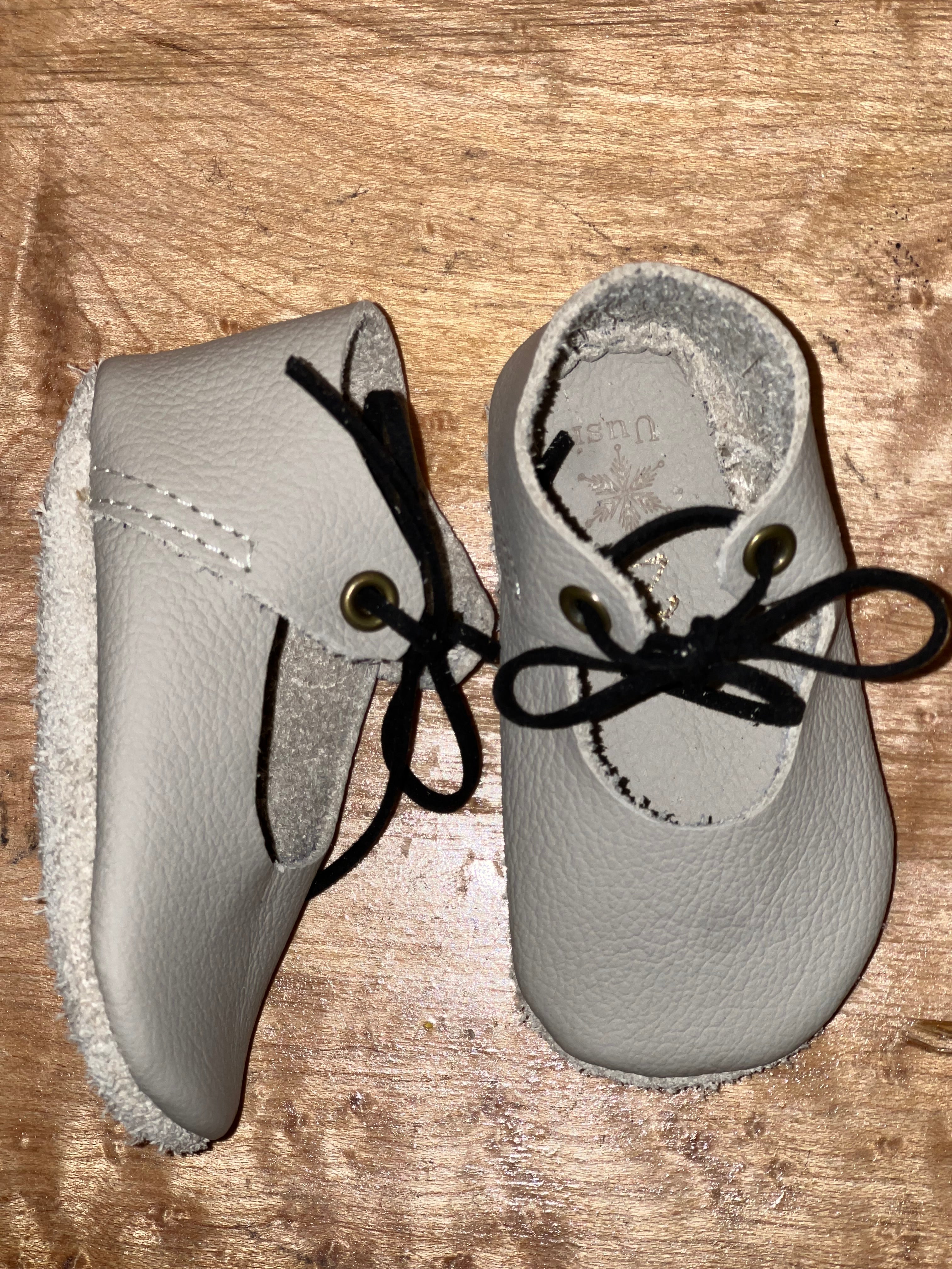 Natural Leather Baby Shoes Mary Jane Crib Shoe