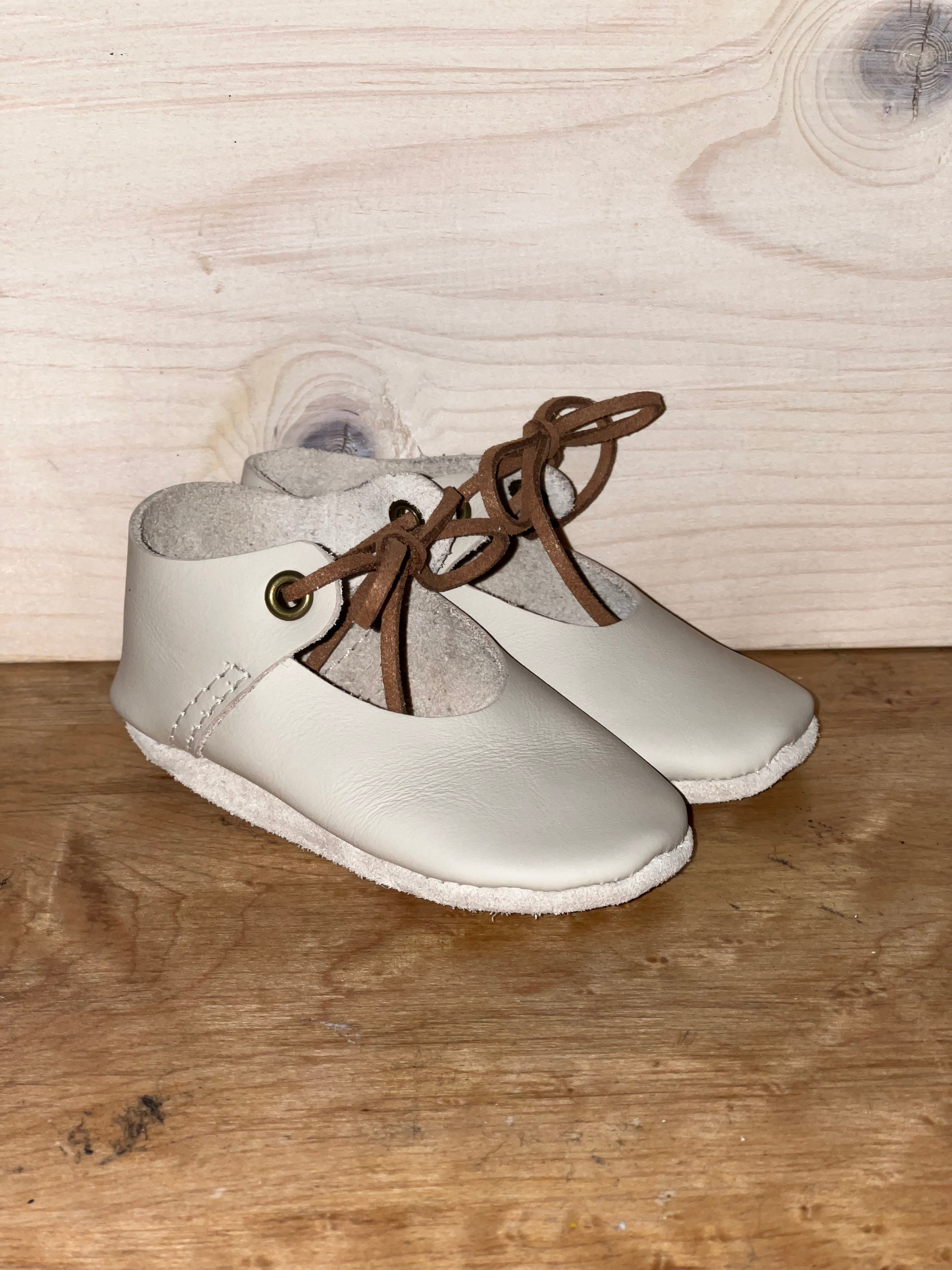 Natural Leather Baby Shoes Mary Jane Crib Shoe