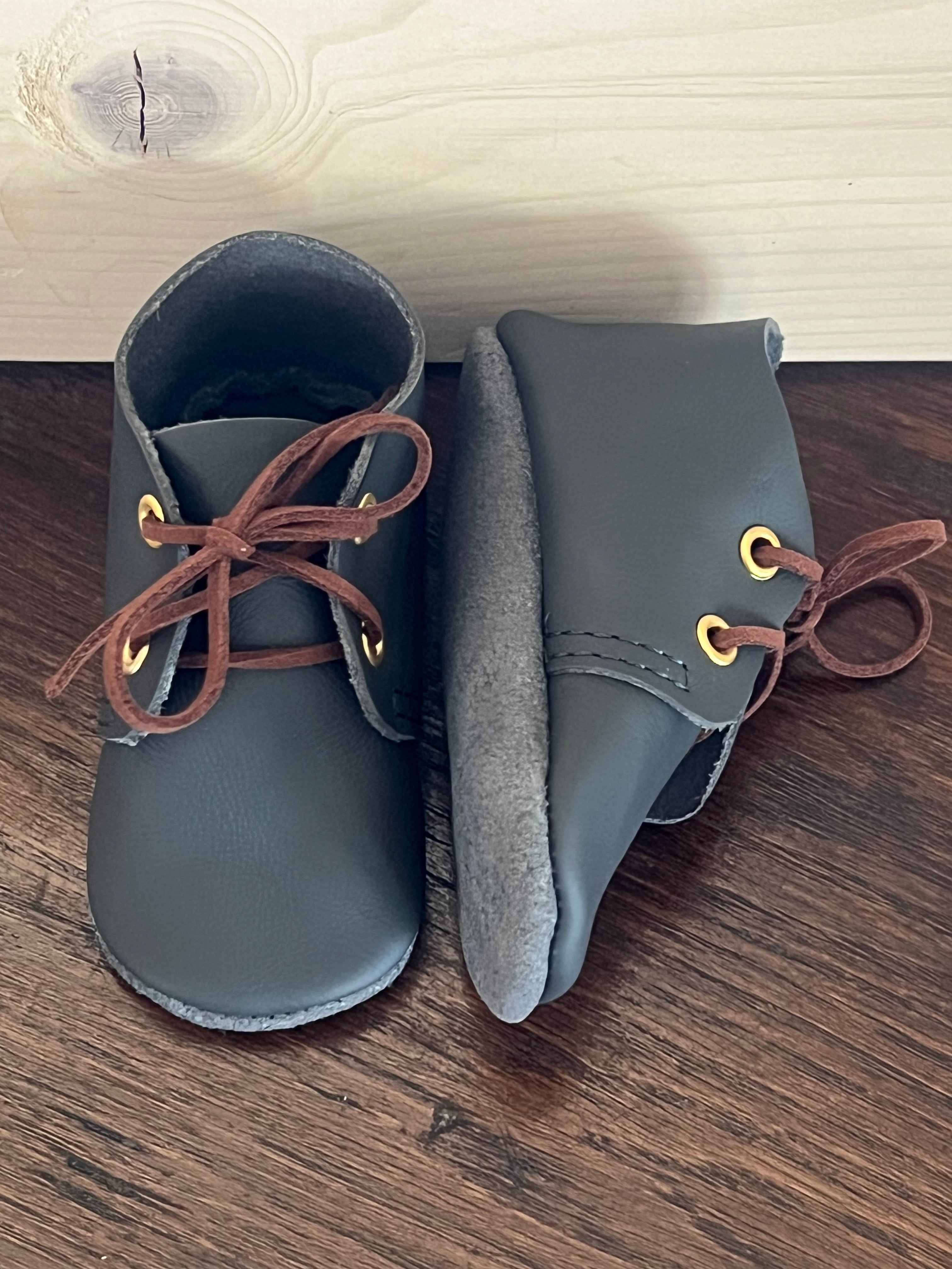 Natural Leather Baby Shoes Oxford Crib Shoe