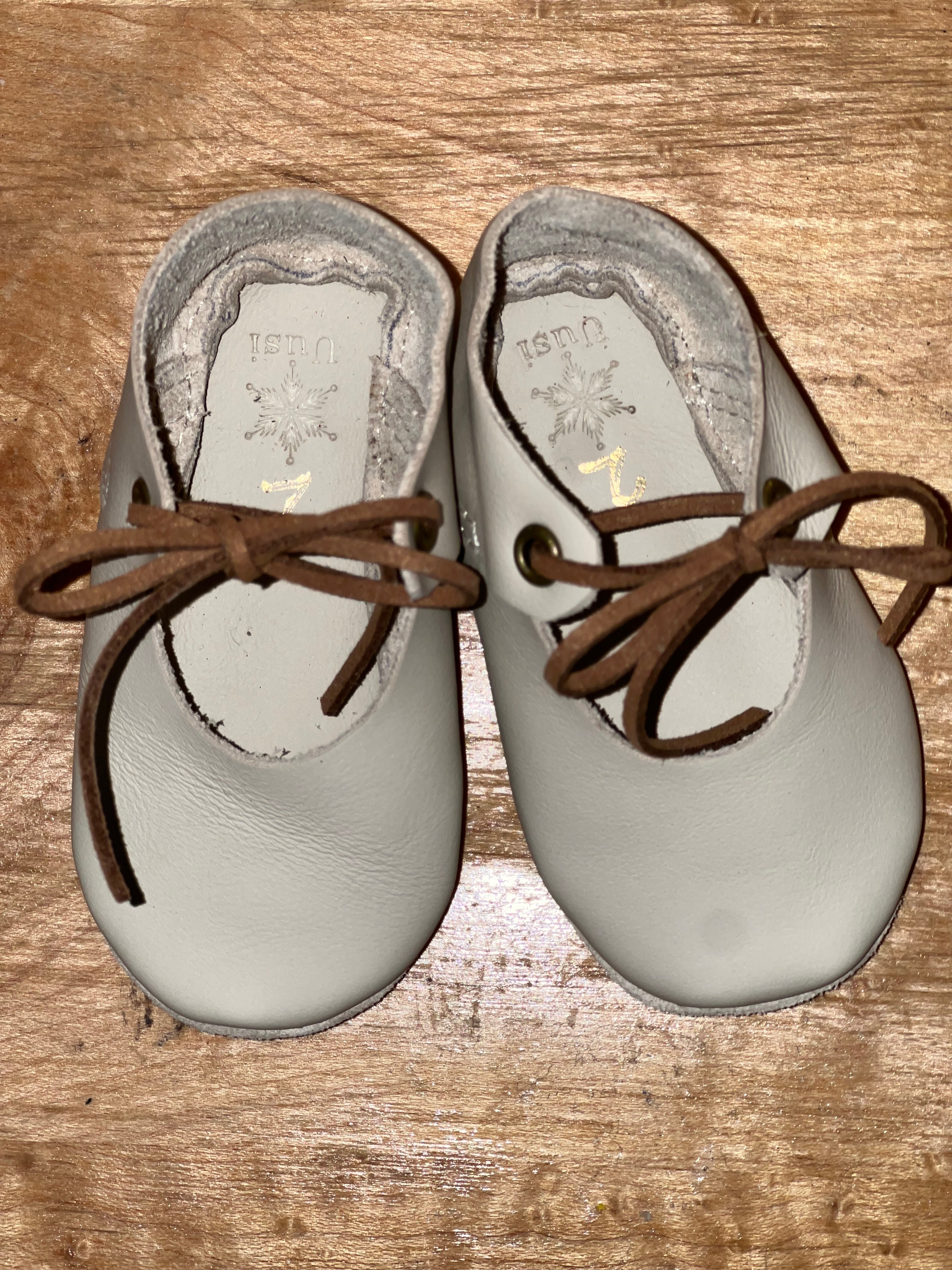 Natural Leather Baby Shoes Mary Jane Crib Shoe