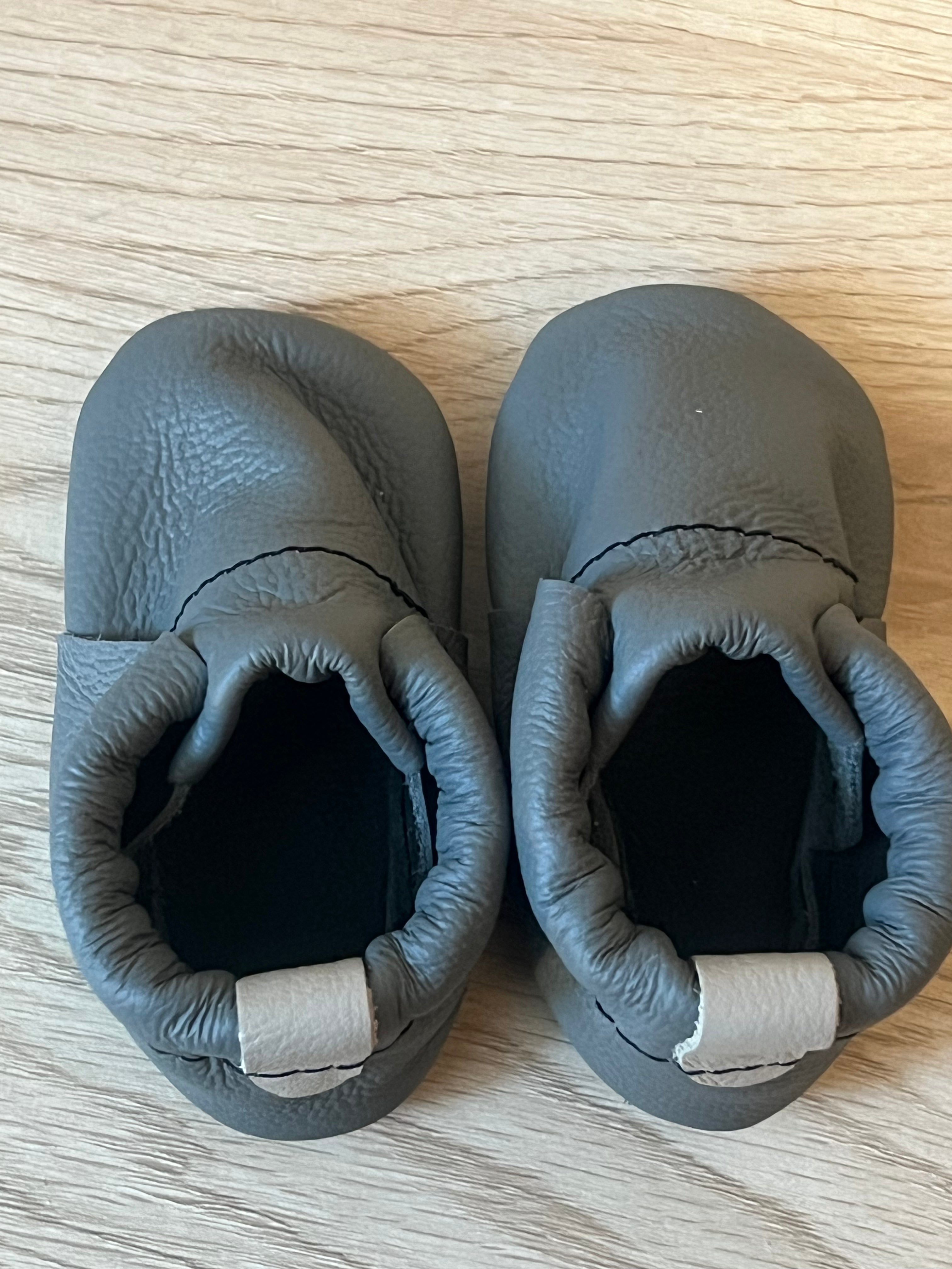 Natural Leather Baby Shoes Moccasin Crib Shoe