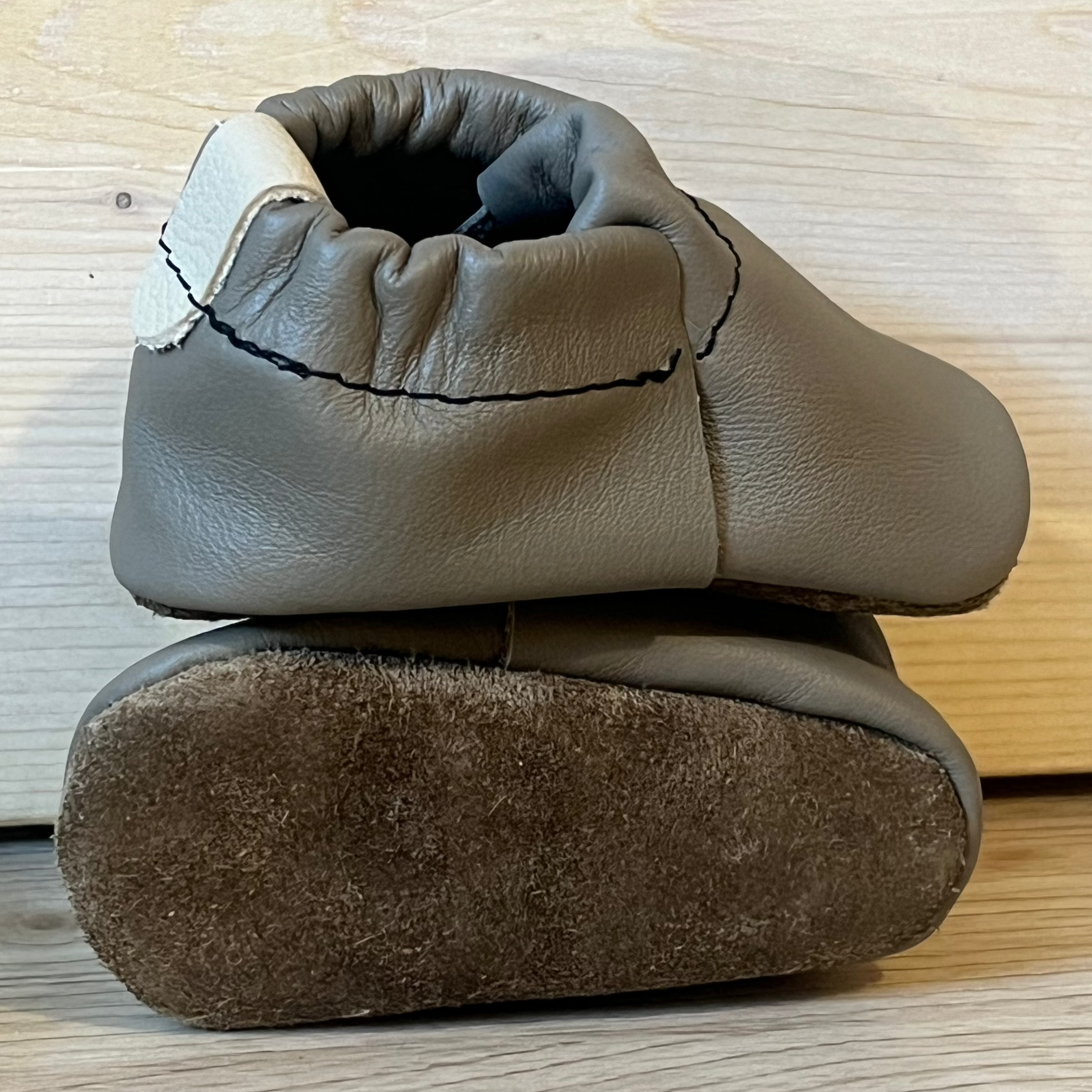 Natural Leather Baby Shoes Moccasin Crib Shoe