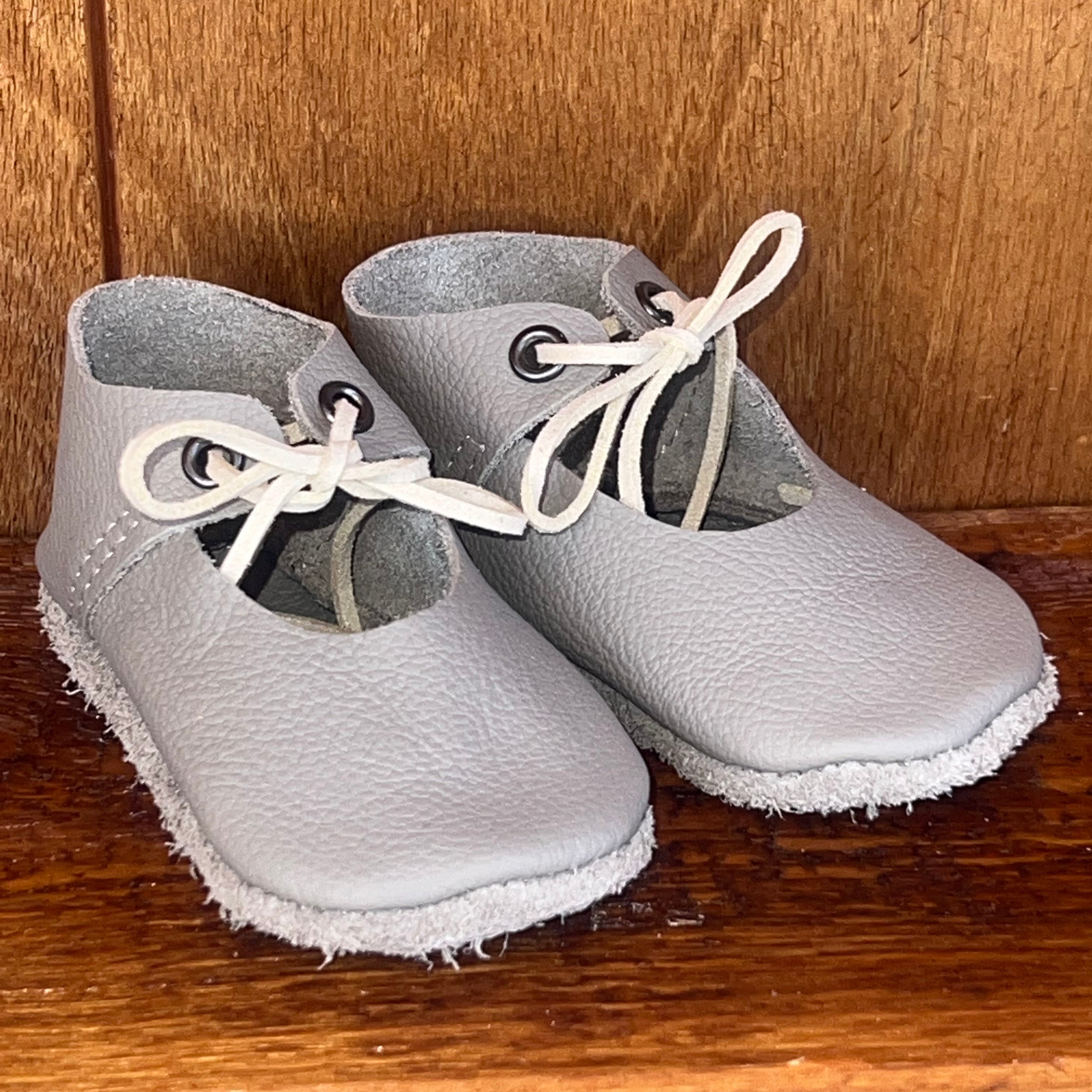 Natural Leather Baby Shoes Mary Jane Crib Shoe