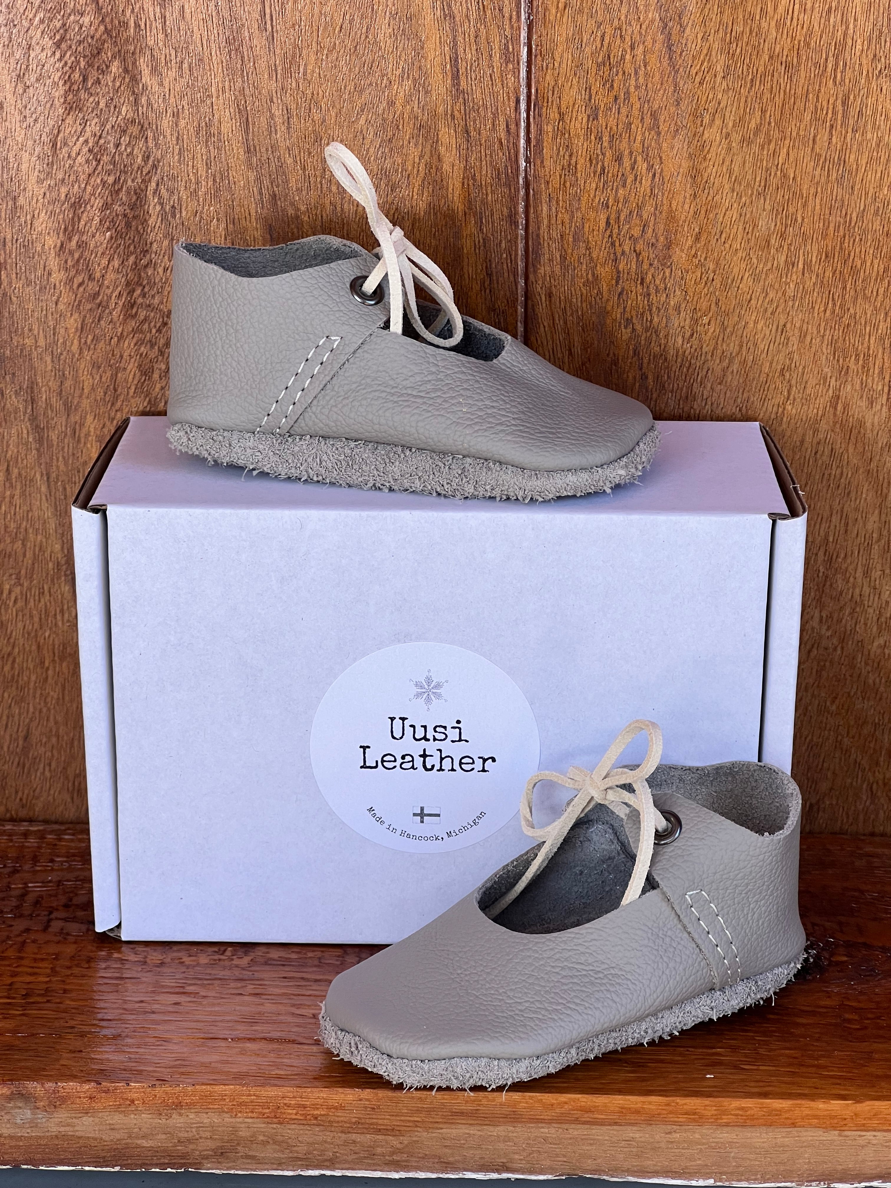 Natural Leather Baby Shoes Mary Jane Crib Shoe