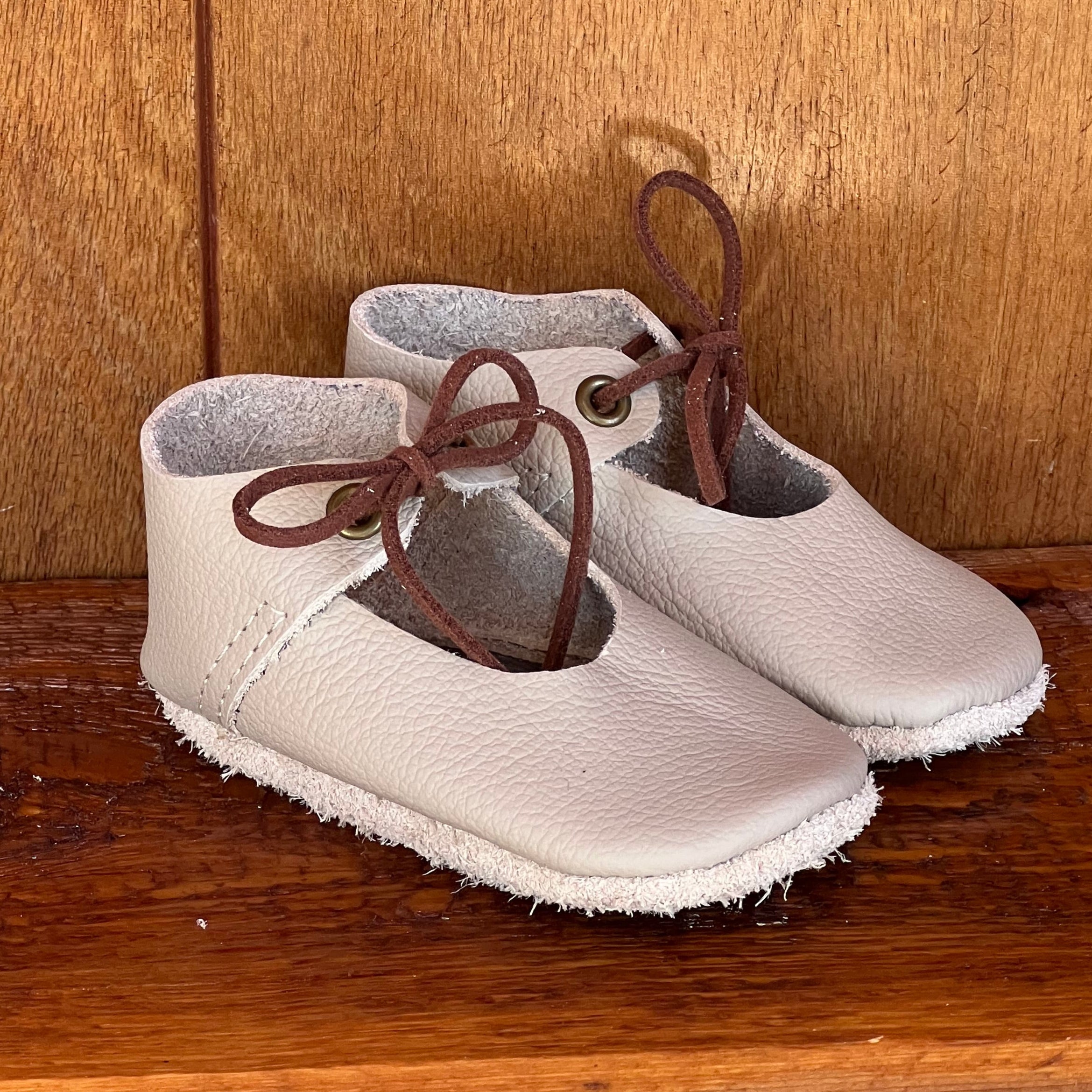 Natural Leather Baby Shoes Mary Jane Crib Shoe