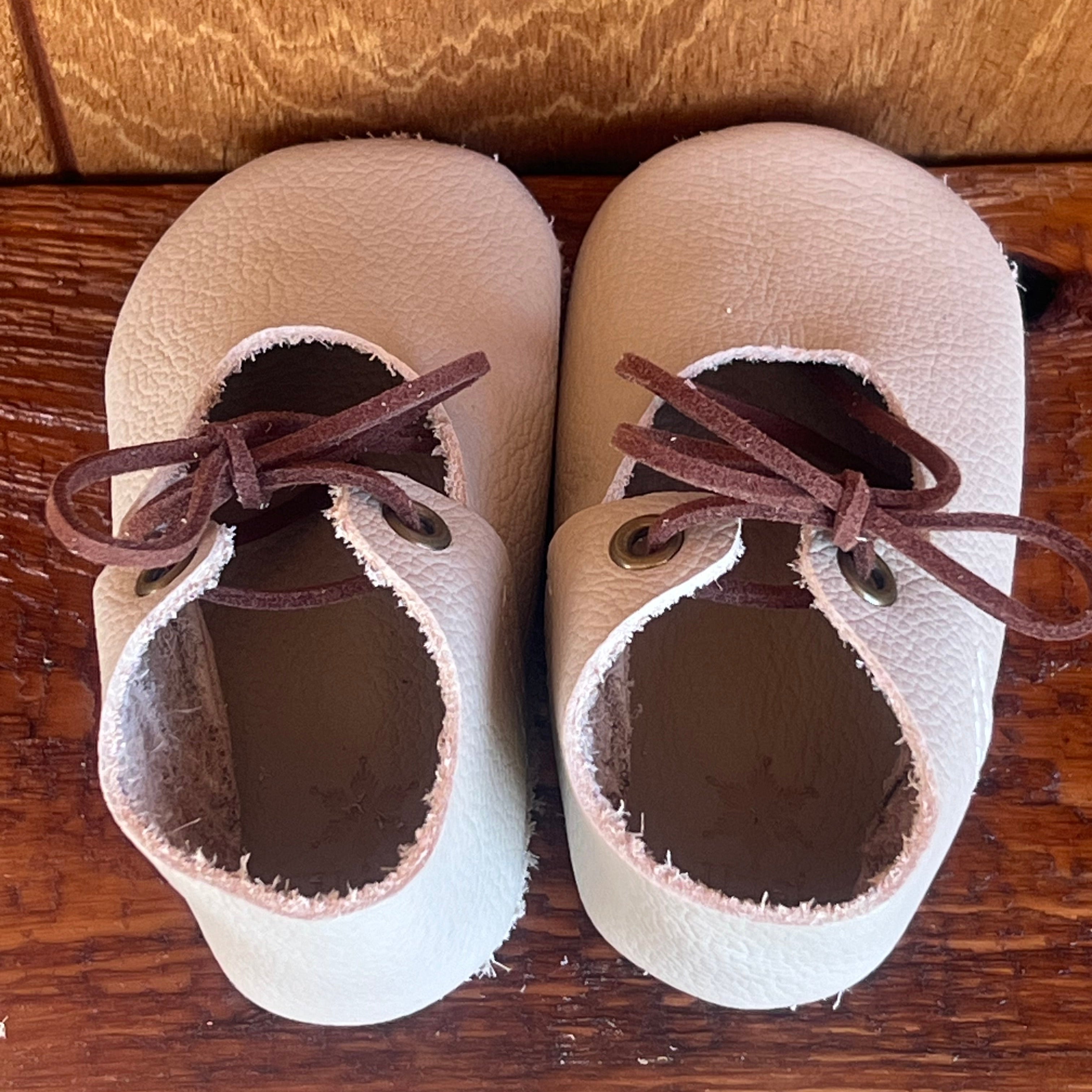 Natural Leather Baby Shoes Mary Jane Crib Shoe