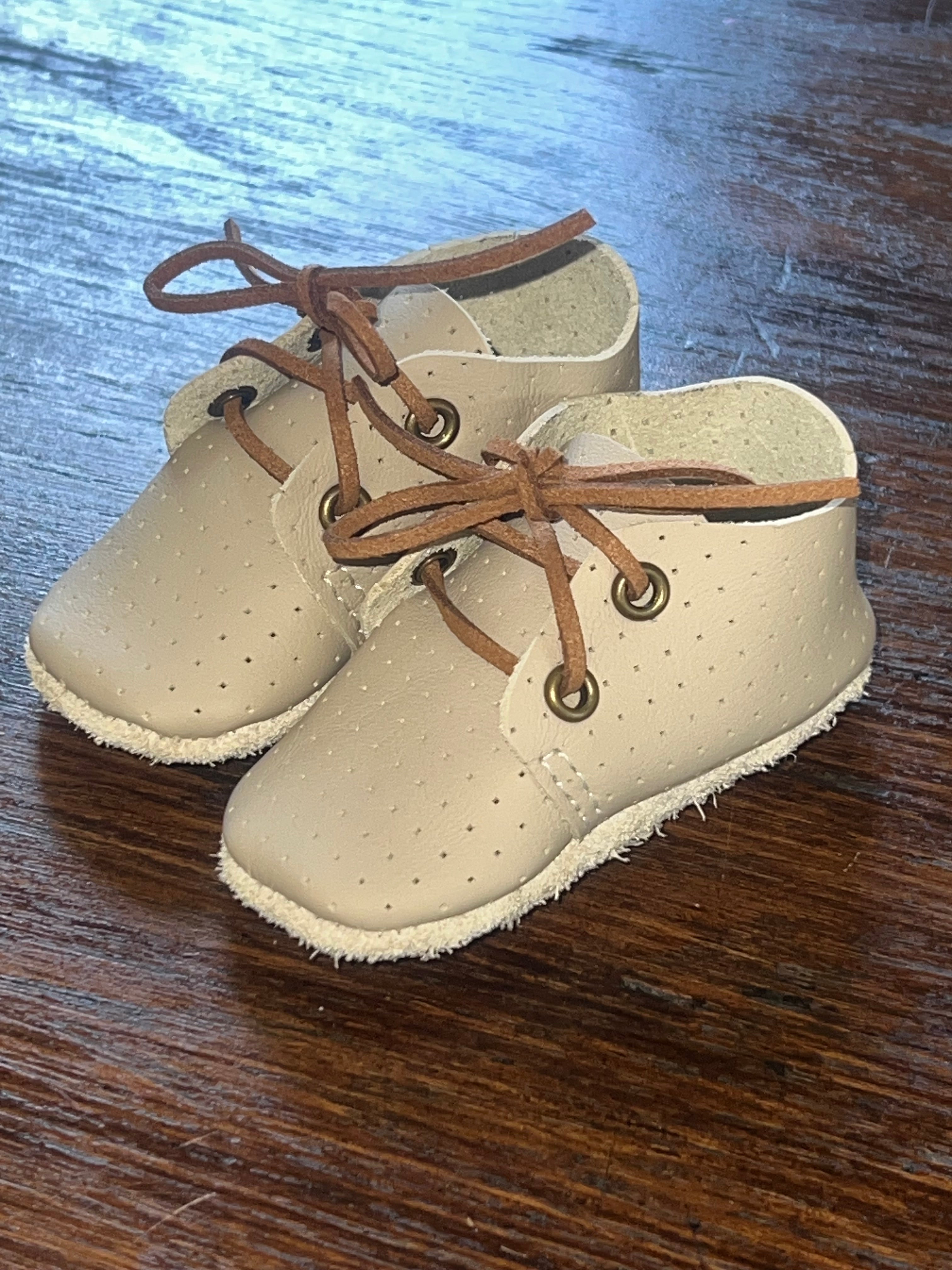 Natural Leather Baby Shoes Oxford Crib Shoe
