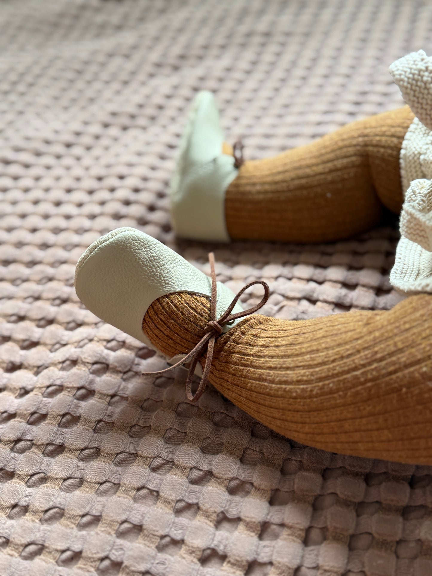 Natural Leather Baby Shoes Mary Jane Crib Shoe