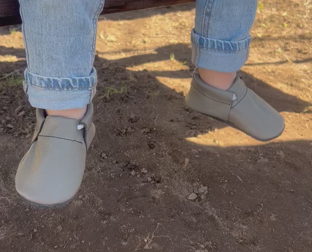 Natural Leather Baby Shoes Moccasin Crib Shoe