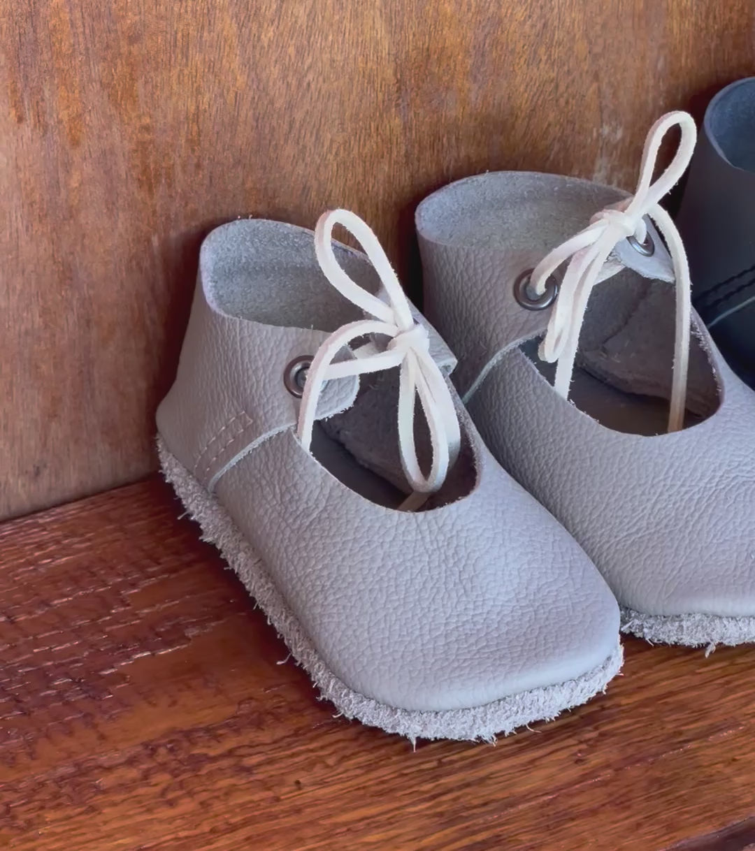 Natural Leather Baby Shoes Mary Jane Crib Shoe