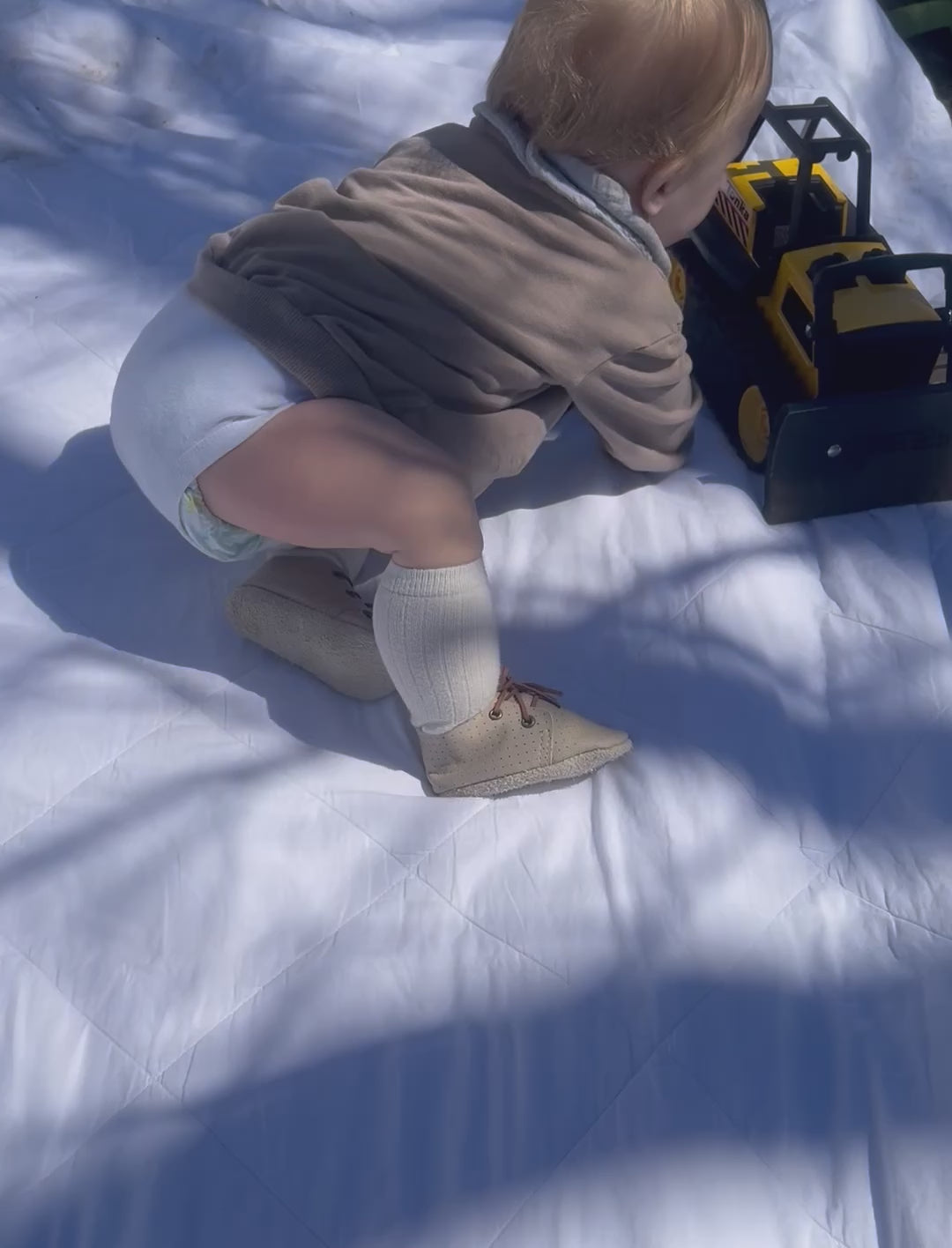 Natural Leather Baby Shoes Oxford Crib Shoe